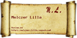Melczer Lilla névjegykártya